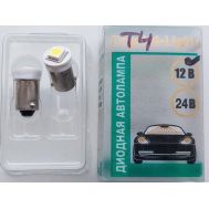  Лампа светодиодная T4 BA9S 12V Белый (CL), фото 1