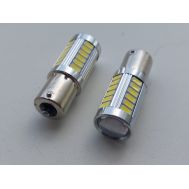  Лампа светодиодная P21W BA15S 33SMD (57/30) линза, фото 1